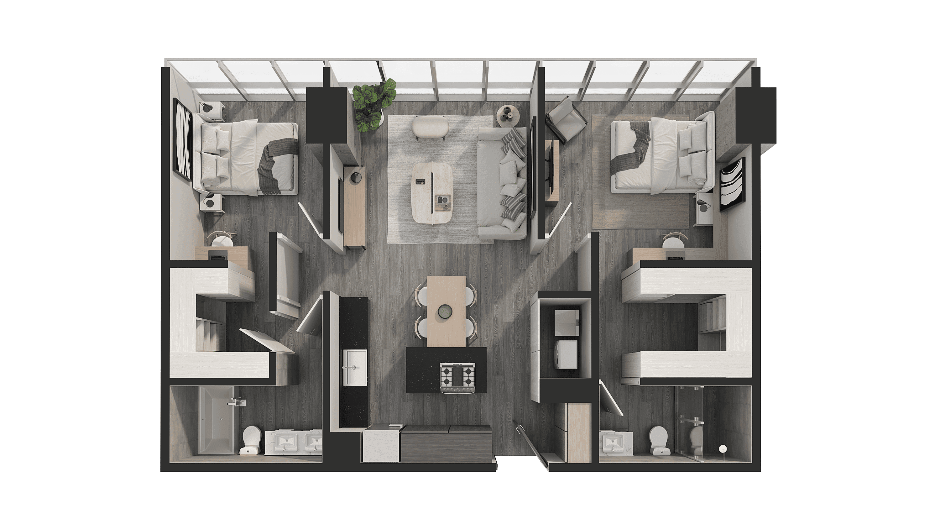 Planta arquitectónica departamento Vitant Country