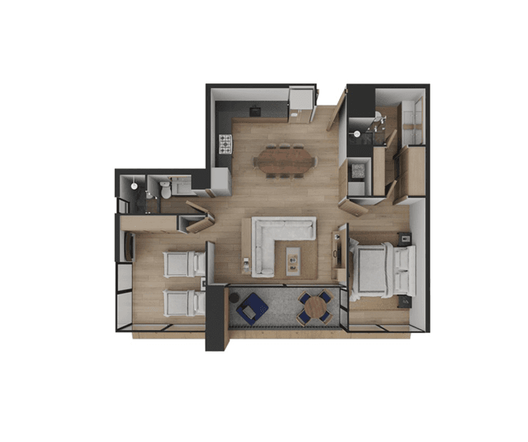 Planta arquitectónica departamento Be Grand.