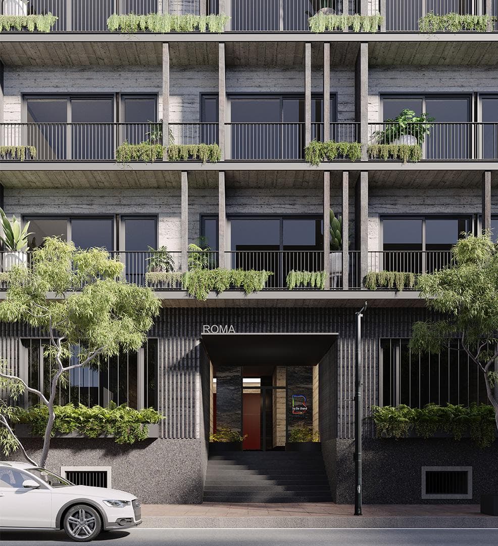 Edificio de lujo Be Grand Roma CDMX.
