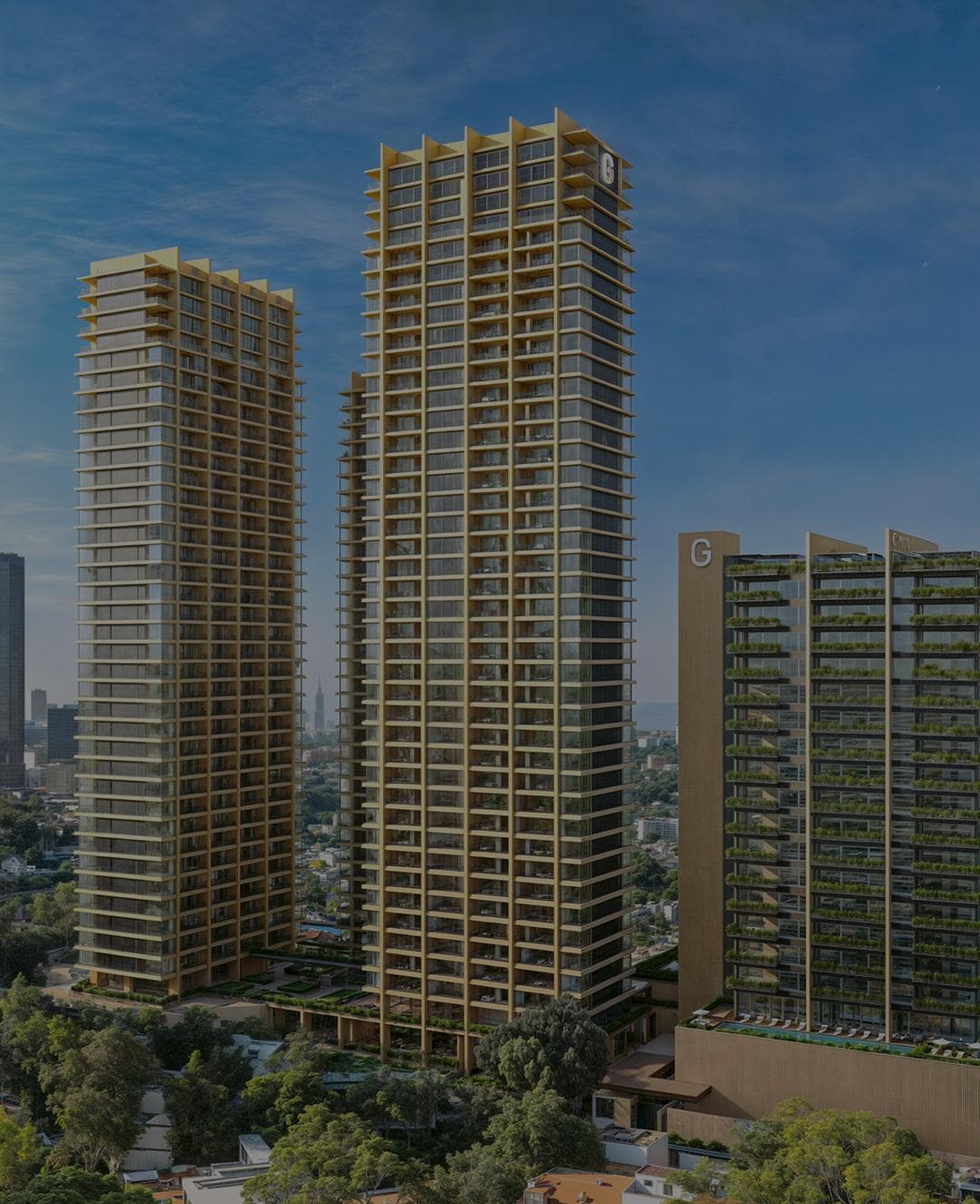 Vista exterior de torre residencial Be Grand Country.